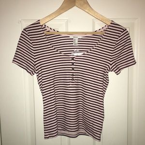 fitted scoop neck tee